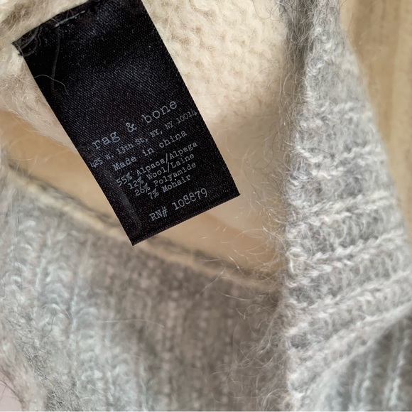Rag & Bone Alpaca Wool Blend Color Block Sweater - Picture 8 of 11